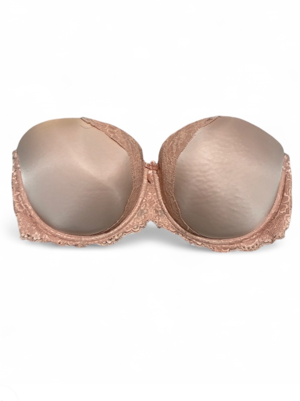Victoria’s Secret Strapless Lace Trim Nude/Blush Bra